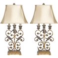 thumbnail image 4 of Safavieh Table Lamp in Gold with Beige Shade (Set of 2), 4 of 5