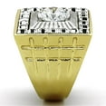 thumbnail image 4 of Luxe Jewelry Designs Men's Two Tone Gold Ion Plated Stainless Steel Tapered Ring with Cubic Zirconia, 4 of 4