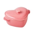 thumbnail image 4 of 3-Piece Pink Colored Mini Hearts Ceramic Baking Dish with Lid, The Pioneer Woman 6.45", 4 of 5