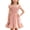 Pink, variant on QSAWXQZ Girls' Smocked Tiered Dress Scoop Neck Flutter Cap Sleeves Solid Reffle Hem Midi Sundress Casual Outfit 9 Years