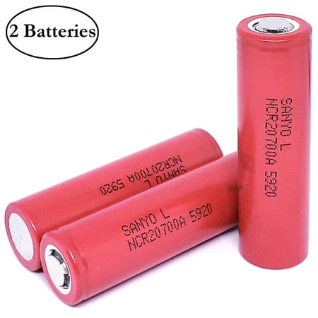Sanyo NCR 20700A 3300mAh 30A Rechargeable High Drain Flat Top 20700 Battery (2
