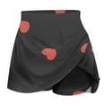 thumbnail image 5 of Plebaso Women's Tennis Skirts Built in Shorts High Waist Heart Print Cute Shorts Athletic Sports Skorts, 5 of 6