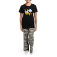 thumbnail image 4 of CafePress - Cute Cartoon Bumble Bee Women's Dark Pajamas - Women's Short Sleeve Print T-Shirt and Pants Dark Cotton Pajama Set, 4 of 7
