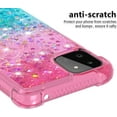 thumbnail image 4 of case for Samsung Galaxy A22 5G Case (Not 4G),Creativity Clear Gradient Quicksand Glitter Flowing Liquid Floating TPU Case Bling Diamond Sparkle Cover for Samsung Galaxy A22 5G JB Powder Blue, 4 of 14