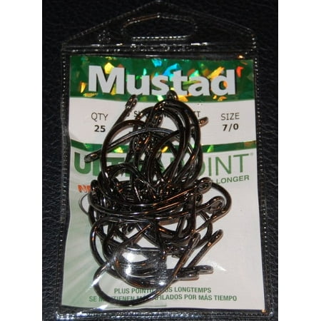 UPC: 0023534379039 | Mustad 9174NP-BN-7/0-25U UltraPoint Live Bait Hook Size 7/0 Needle