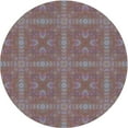 thumbnail image 1 of Ahgly Company Tapis Rond Lavable en Machine Rose Transitionnel, 6 Pieds Rond, 1 of 7