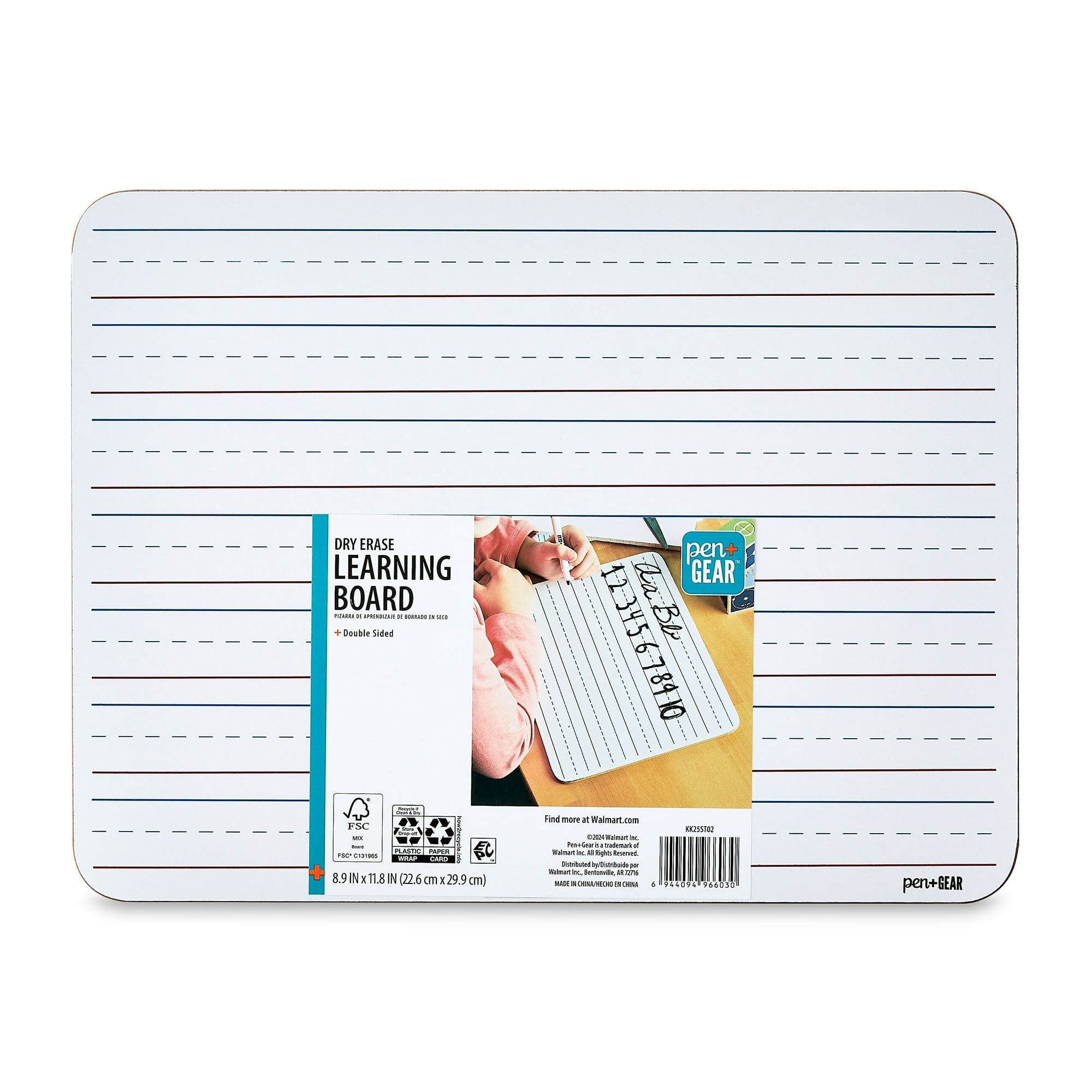 Pen+Gear Dry Erase Learning Board Whiteboard, 8.9 in x 11.8 in
