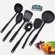 thumbnail image 5 of Set de utensilios de cocina de nylon, 6 piezas | Cucharas y espátulas antiadherentes resistentes a altas temperaturas | Mango suave desmontable | Cuchara para sopa, colador, espátula para plancha, 5 of 8