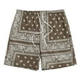thumbnail image 1 of Men's Boho Drawstring Waist Paisley Print Summer Beach Swim Board Shorts Comfortable Lightweight Swimwear for, 1 of 2