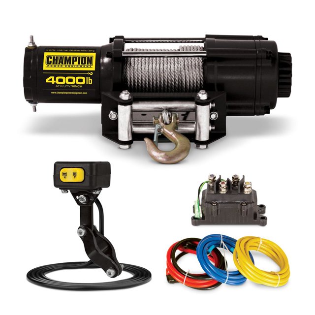 Champion CPE-WN-14001Heavy Duty ATV/UTV 4000-Pounds Winch Kit with Mini-Rocker