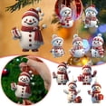 thumbnail image 6 of Twfbrm Christmas Snowman Hanging Ornaments, 2D Acrylic Cute Cartoon Snowmen Pendant with Rope, Winter Holiday Christmas Tree Hanging Crafts Christmas Decorations for Xmas Tree Party Favors, 6 of 6