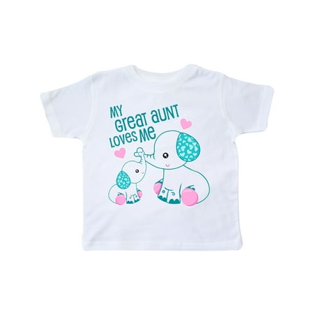 

Inktastic My Great Aunt Loves Me-cute elephants Gift Toddler Boy or Toddler Girl T-Shirt