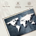 thumbnail image 6 of Elephant Stock Stone World Map Wall Art - Horizontal Canvas Wall Art - Living Room Wall Decor - Map Canvas - White And Blue Decor - 45" x 30", 6 of 8
