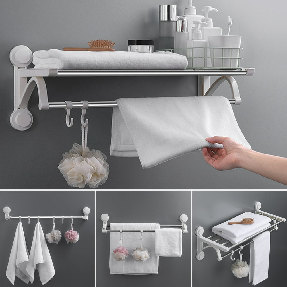 Bathroom Towel Bar No Drill Stick On Towel Rack, Stainless Steel Heavy