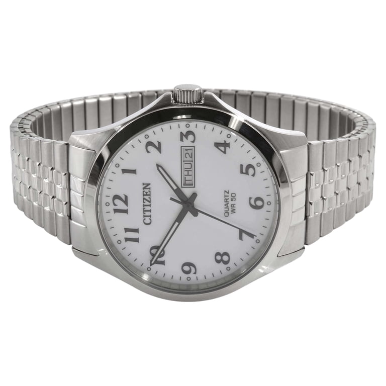Citizen Quartz White Dial Stainless Steel Men's Watch BF5000-94A