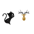 thumbnail image 1 of Reloj de pared,Reloj de pared con diseño de gato para guardería,sala de juegos y interior,Estatua de cabeza de ciervo,Decoración de pared con cabeza de ciervo,animales,adorno para el, 1 of 8