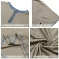 thumbnail image 5 of GENTS BLISS Henley Men Shirts Short Sleeve T shirts for Men Crew Neck Color Block Men Shirts, 5 of 6