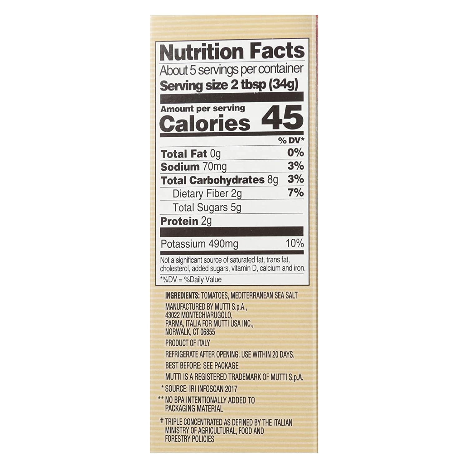 Mutti - Tomato Paste Trip Conc Tb - Case of 12-6.5 Oz