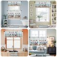 thumbnail image 3 of Kitchen Window Curtains Valance and Tier Set, Watercolor Funny Seagull Bird Rod Pocket Tier Curtains and Valance 3 Piece Set, Ocean Beach Coast Scene Window Treatment for Bedroom Living Room, 3 of 9