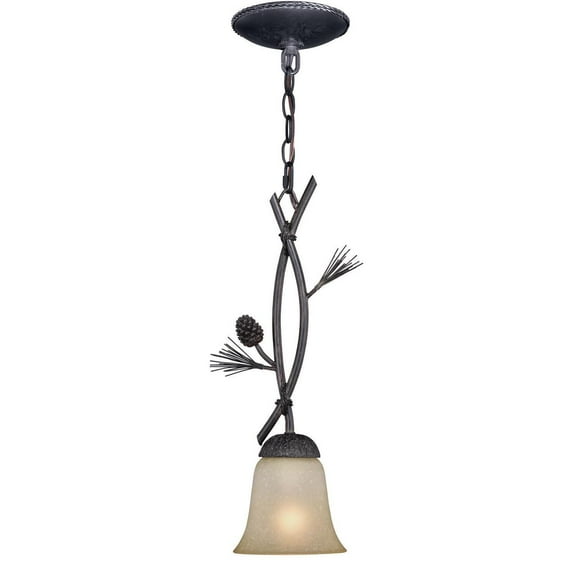 Homestock Timeless Trends Bronze Rustic Pinecone Mini Pendant Ceiling Light