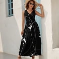 thumbnail image 5 of Airplanes Background with Trajectory Dress Fashion Boho Beach Long Dresses Female Party Printed Maxi Dress, 5 of 9