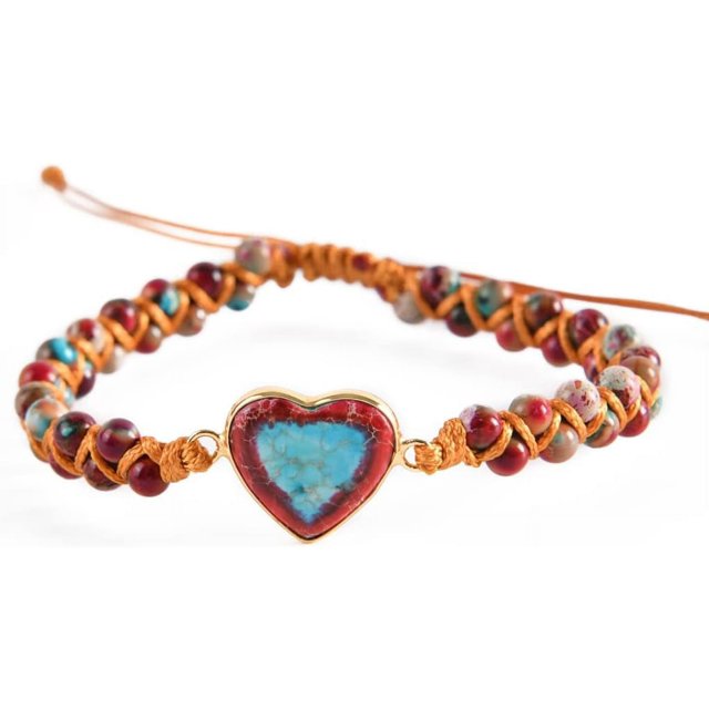 GHSDFBB Bracelet Statue de Poignet en Perles de Pierre Naturelle Fait Main 3 Rangées Grand Collection de Bijoux