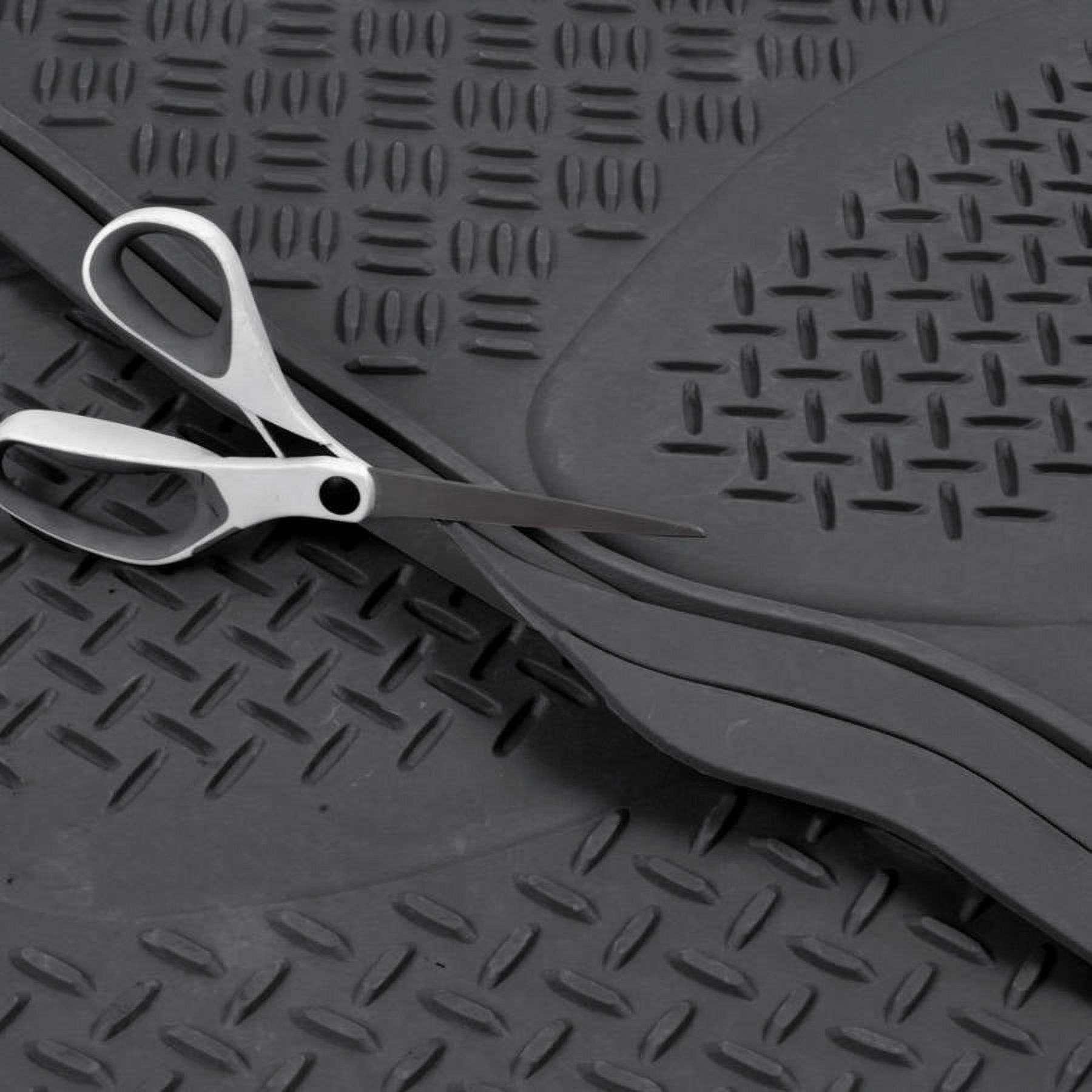 BDK Super Duty Rubber Floor Mats for Car SUV and Van 3 Rows, All Weather, Heavy Duty, 3 Colors