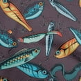 thumbnail image 1 of oneOone Polyester Lycra Maroon Fabric Fish Craft Projects Decor Fabric Printed By The Yard 56 Inch Wide, 1 of 4