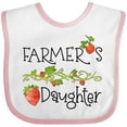 thumbnail image 3 of Inktastic Farmer's Daughter Vine with Strawberries Girls Baby Bib, 3 of 4