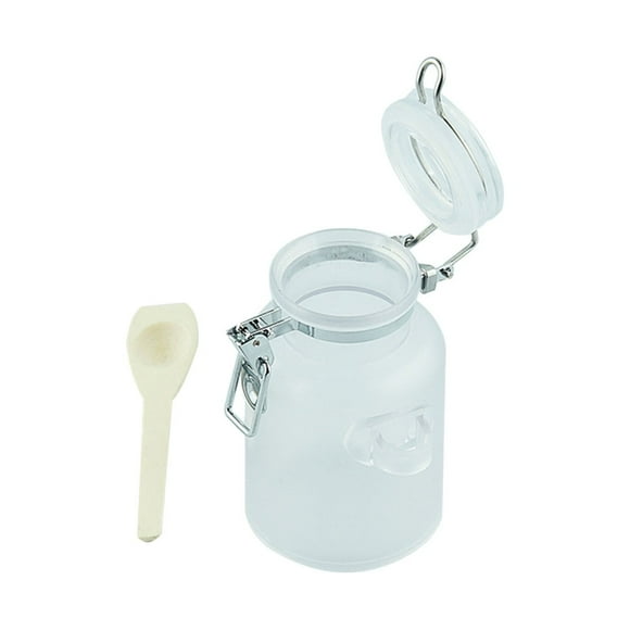 Bath Salt Bottle Glass Food Container Storage Tank Whiting White Out Wooden