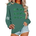 thumbnail image 2 of TaTaai Ladies Crewneck Sweatshirt Long Sleeve St Patricks Day Print Casual Pullover Fleece Lined Holiday Top Gift, 2 of 6