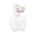thumbnail image 3 of Acrylic 1" Pink Heart Heart French Earrings, 3 of 4