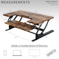 thumbnail image 4 of VIVO Rustic Vintage Brown Electric Extra Wide 42" Stand Up Desk Converter, 4 of 9