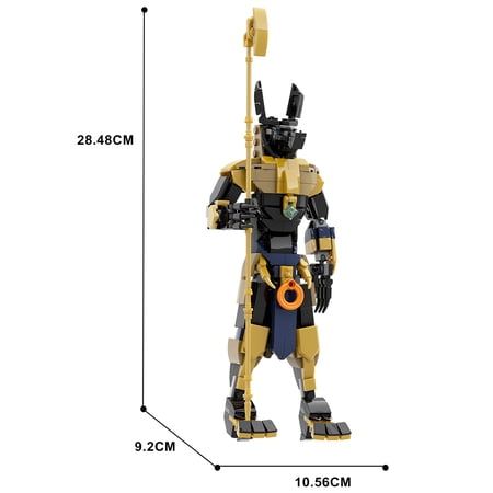 MOC-112777 Anubis Building Blocks Model Egyptian Pharaoh Desert Grim Reaper Anubis Figure Bricks DIY Assembly Toys Kids DIY Gift