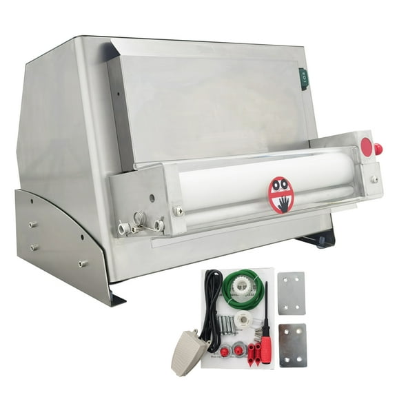 Single Roller Electric Pizza Dough Roller Sheeter Pastry Press Making Machine with Foot Switch 110V