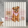 thumbnail image 2 of Happy Mother's Day Brussels Griffon Love Dog Mom Heart Flower Shower Curtain Griff Dog Lover Waterproof Bathroom Bathtub Curtain - 12004, 2 of 5