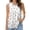 #205-White, variant on AUNVITO Women's Sleeveless Tank Top With Abstract Print Round Neck Ruffle Detail Casual and Fashionable Style