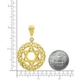 thumbnail image 4 of Round 14K Gold Heavy Plated Diamond-Cut Star Of David Medallion Pendant + 30" 4mm Figaro Chain Necklace Set, 4 of 7