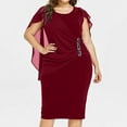 thumbnail image 4 of Sngxgn Women Sleeveless Deep V Neck Loose Plain Long Maxi Casual Dress(Red,XXXXL), 4 of 4