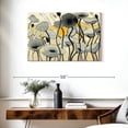 thumbnail image 3 of Elephant Stock Snow Day Gray Flower Wall Art - Horizontal Canvas Wall Art - Living Room Wall Decor - Floral And Botanical Canvas - Gray And Yellow Decor By Shirley Novak - 36" x 24", 3 of 8