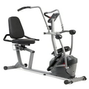 Sunny Health & Fitness Smart Recumbent Cross Trainer Elliptical, Full-Body Cardio with Arm Exercisers & Bluetooth SunnyFit App
