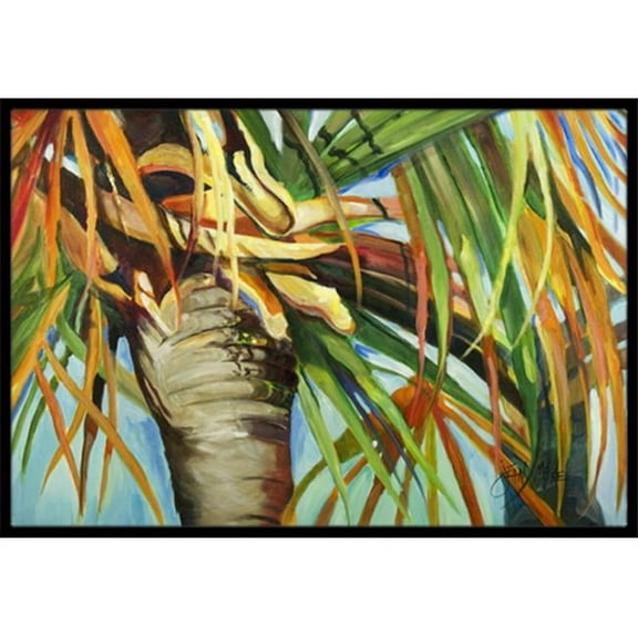 Carolines Treasures  Orange Top Palm Tree Indoor & Outdoor Mat- 24 x 36 in.