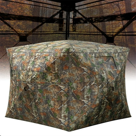 Hunting Blind - Pop Up Ground Blinds for 2-3 People with 270° See-Through Windows & Silent Magnetic Door Lightweight & Portable for Outdoor Hunting