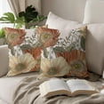 thumbnail image 5 of Vintage Flowers Pillow Covers 20x20 Inch Set of 2 Rust Orange Yellow Floral Leaves Decorative Square Throw Pillows For Couch Rustic Pillow Cases Home Decor For Sofa Bed Porch Living Room Outdoor, 5 of 6
