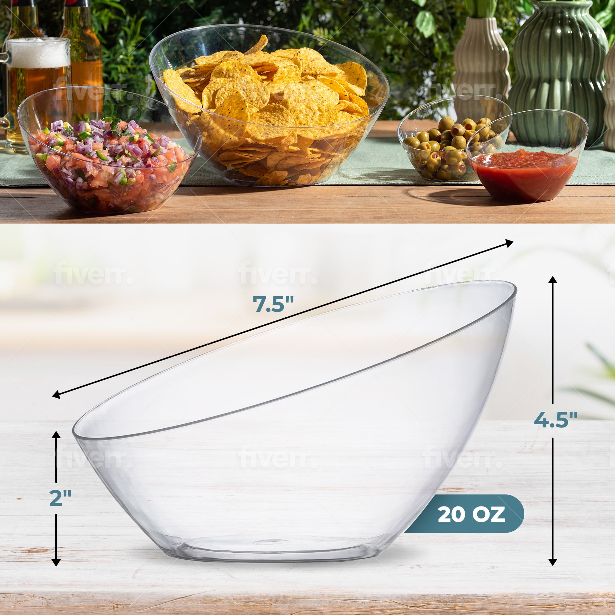 Clear Salad Bowl With Lids - 3 Count – Posh Setting