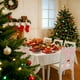 thumbnail image 5 of Christmas Red Bow Chair Cover with Backrest Straps, Decorative Chair Slipcover for Holiday Party Wedding Banquet Dining Room Decorations, Festive Event Chair Back Cover, 5 of 8