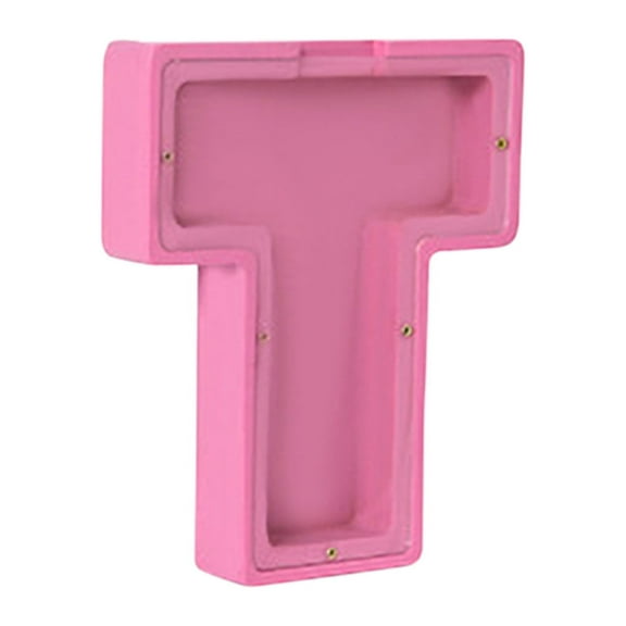 YOHAVEN Wooden Alphabet Letter Coin Bank, Personalized Money Box with Transparent Acrylic for Bills Coins, DIY Name Piggy Bank Gift for Birthday Bedroom Living Room Decoration