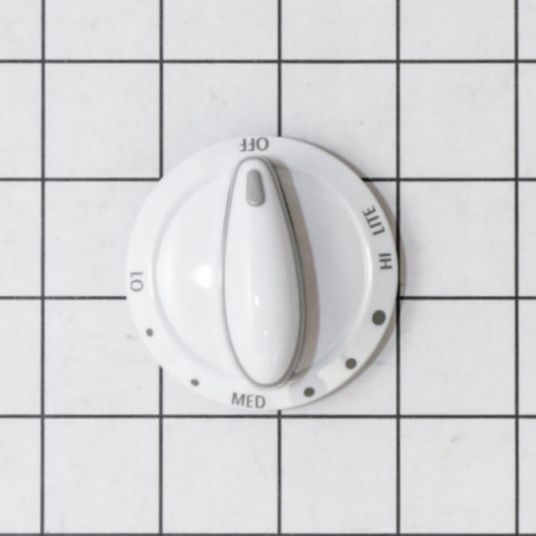 WP74011276 Whirlpool White Burner Knob OEM WP74011276