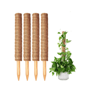 Artrylin Moss Stick, 4 Pcs 40CM Moss Pole Plant Support Totem Pole Plant Climbing Coco Coir Poles to Support Indoor Plants to Grow Upwards