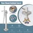 thumbnail image 3 of Flroha Floor Mount Bathtub Faucet | Freestanding Tub Filler Standing | Floor Mount Tub Filler, Shower Mixer Taps, High Flow Single Handle Durable Brass Construction, 3 of 9